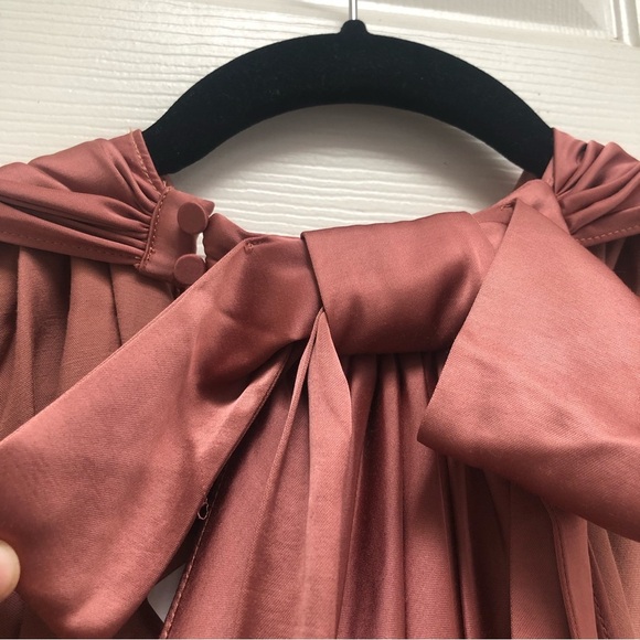 NWT Reiss Harley Draped Satin Bow Back Sleeveless Straight Leg Jumpsuit - Picture 6 of 9